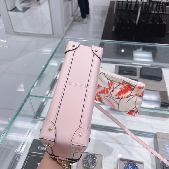 MK Theodora Small Zip Trunk Leather Crossbody Bag - Picture 5 of 10